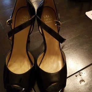 Peep Toe Patent Leather Mary Janes